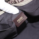 FENDI Zucchino Canvas Tote Bag Beige Gold Auth 199839V-18