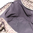 FENDI Zucchino Canvas Tote Bag Beige Gold Auth 199839V-20