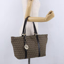 FENDI Zucchino Canvas Tote Bag Beige Gold Auth 199839V-22