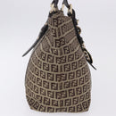 FENDI Zucchino Canvas Tote Bag Beige Gold Auth 199839V-4