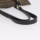 FENDI Zucchino Canvas Tote Bag Beige Gold Auth 199839V-7