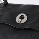 SAINT LAURENT Muse Toe Hand Bag Leather Black Silver 197149 Auth 199840A-17