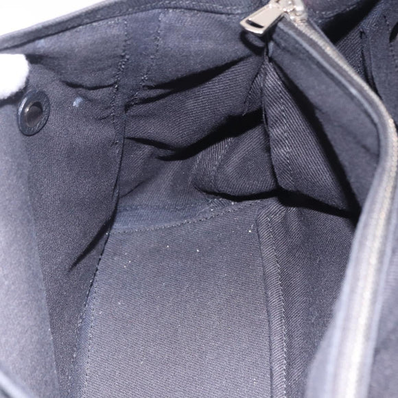 SAINT LAURENT Muse Toe Hand Bag Leather Black Silver 197149 Auth 199840A
