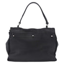 SAINT LAURENT Muse Toe Hand Bag Leather Black Silver 197149 Auth 199840A-2