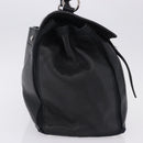 SAINT LAURENT Muse Toe Hand Bag Leather Black Silver 197149 Auth 199840A-4