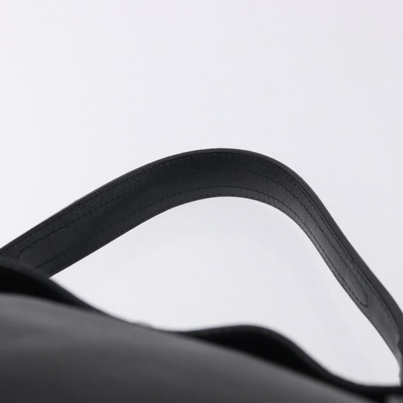 SAINT LAURENT Muse Toe Hand Bag Leather Black Silver 197149 Auth 199840A
