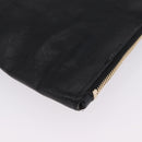 BALENCIAGA Giant Clutch Bag Leather Black Gold Auth 199841V-16