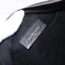 BALENCIAGA Giant Clutch Bag Leather Black Gold Auth 199841V-18