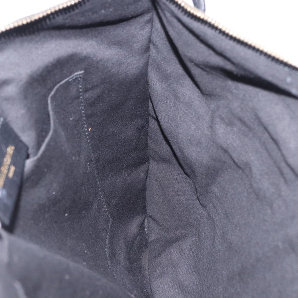 BALENCIAGA Giant Clutch Bag Leather Black Gold Auth 199841V