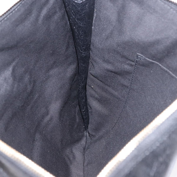 BALENCIAGA Giant Clutch Bag Leather Black Gold Auth 199841V