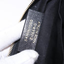 BALENCIAGA Giant Clutch Bag Leather Black Gold Auth 199841V-11