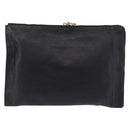 BALENCIAGA Giant Clutch Bag Leather Black Gold Auth 199841V-2