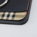 BURBERRY Nova Check Shoulder Bag Canvas Beige Silver Auth 199844A-10