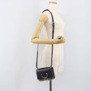 BURBERRY Nova Check Shoulder Bag Canvas Beige Silver Auth 199844A-25