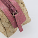 GUCCI GG Canvas Pouch Beige Gold 29596 Auth 199845A-8