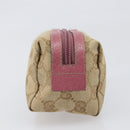 GUCCI GG Canvas Pouch Beige Gold 29596 Auth 199845A-3