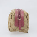 GUCCI GG Canvas Pouch Beige Gold 29596 Auth 199845A-4