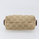 GUCCI GG Canvas Pouch Beige Gold 29596 Auth 199845A-6