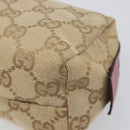 GUCCI GG Canvas Pouch Beige Gold 29596 Auth 199845A-7