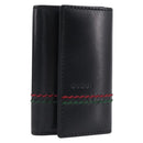 GUCCI Key Case Leather Black Silver 138052 Auth 199850V-1