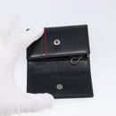 GUCCI Key Case Leather Black Silver 138052 Auth 199850V-17