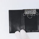 GUCCI Key Case Leather Black Silver 138052 Auth 199850V-19