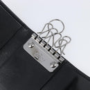 GUCCI Key Case Leather Black Silver 138052 Auth 199850V-9