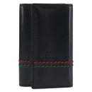 GUCCI Key Case Leather Black Silver 138052 Auth 199850V-13