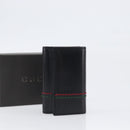 GUCCI Key Case Leather Black Silver 138052 Auth 199850V-12