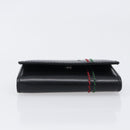 GUCCI Key Case Leather Black Silver 138052 Auth 199850V-4