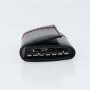 GUCCI Key Case Leather Black Silver 138052 Auth 199850V-5