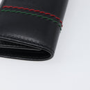 GUCCI Key Case Leather Black Silver 138052 Auth 199850V-14