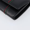 GUCCI Key Case Leather Black Silver 138052 Auth 199850V-7