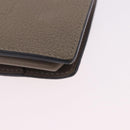 FENDI Peek A Boo Coin Purse Leather Gray Silver Auth 199851A-10
