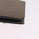 FENDI Peek A Boo Coin Purse Leather Gray Silver Auth 199851A-11