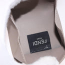FENDI Peek A Boo Coin Purse Leather Gray Silver Auth 199851A-15