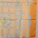 HERMES Carre 90 Scarf Silk ""LES RUBANS DU CHEVAL"" Orange Auth 199852M-21