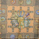 HERMES Carre 90 Scarf Silk ""LES RUBANS DU CHEVAL"" Orange Auth 199852M-6