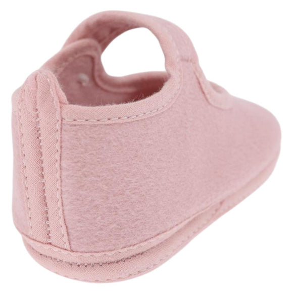 HERMES Baby Shoes Wool Pink Auth 199853A