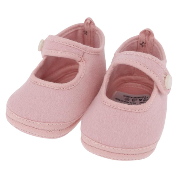 HERMES Baby Shoes Wool Pink Auth 199853A