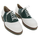 Salvatore Ferragamo Saddle Shoes Leather Green Auth 199854M-1