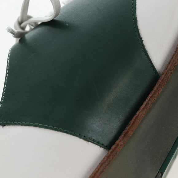 Salvatore Ferragamo Saddle Shoes Leather Green Auth 199854M