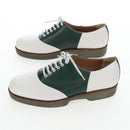 Salvatore Ferragamo Saddle Shoes Leather Green Auth 199854M-4