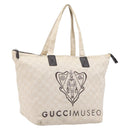 GUCCI GG Canvas Museo Tote Bag Ivory Silver 283416 Auth 199855-1