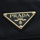 PRADA Chain Shoulder Bag Nylon Black Gold Auth 199857V-19