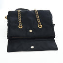 PRADA Chain Shoulder Bag Nylon Black Gold Auth 199857V-20