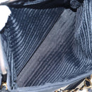 PRADA Chain Shoulder Bag Nylon Black Gold Auth 199857V-10