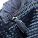 PRADA Chain Shoulder Bag Nylon Black Gold Auth 199857V-25