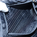 PRADA Chain Shoulder Bag Nylon Black Gold Auth 199857V-26