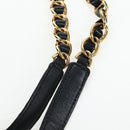PRADA Chain Shoulder Bag Nylon Black Gold Auth 199857V-8